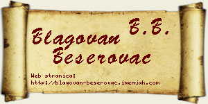 Blagovan Beserovac vizit kartica